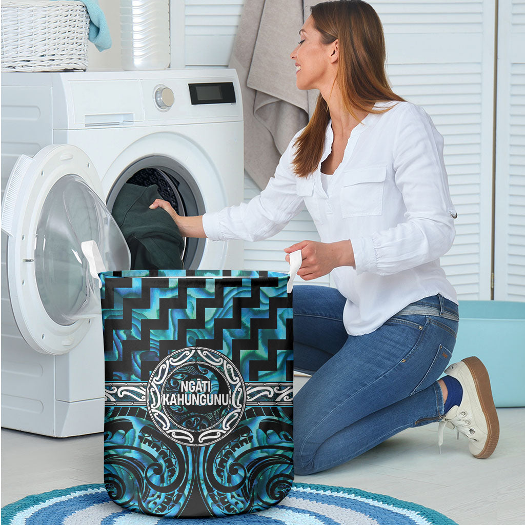 Aotearoa Ngati Kahungunu Laundry Basket Maori Iwi Poutama Puhoro Tattoo LT14 - Polynesian Pride