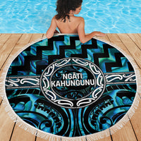 Aotearoa Ngati Kahungunu Beach Blanket Maori Iwi Poutama Puhoro Tattoo LT14 - Polynesian Pride