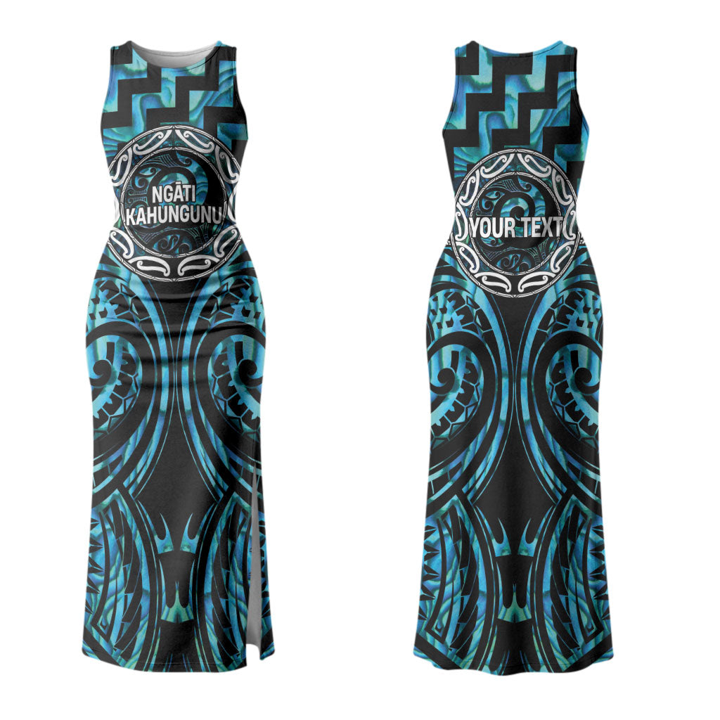 Aotearoa Ngati Kahungunu Personalised Couples Matching Tank Maxi Dress and Hawaiian Shirt Maori Iwi Poutama Puhoro Tattoo LT14 - Polynesian Pride