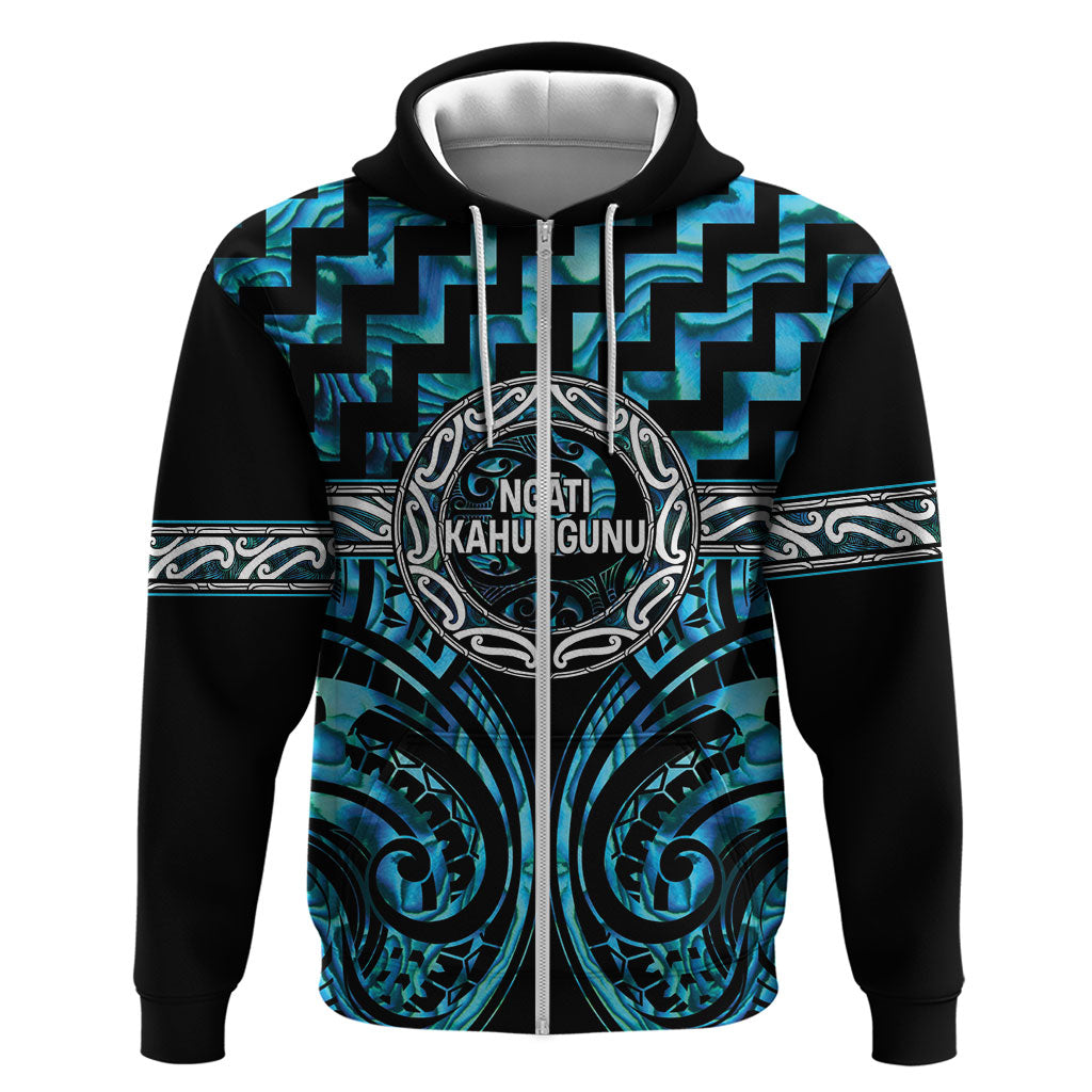 Aotearoa Ngati Kahungunu Personalised Hoodie Maori Iwi Poutama Puhoro Tattoo