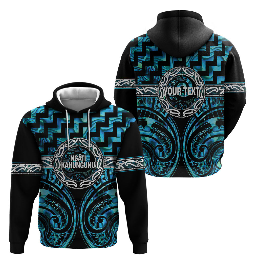 Aotearoa Ngati Kahungunu Personalised Hoodie Maori Iwi Poutama Puhoro Tattoo