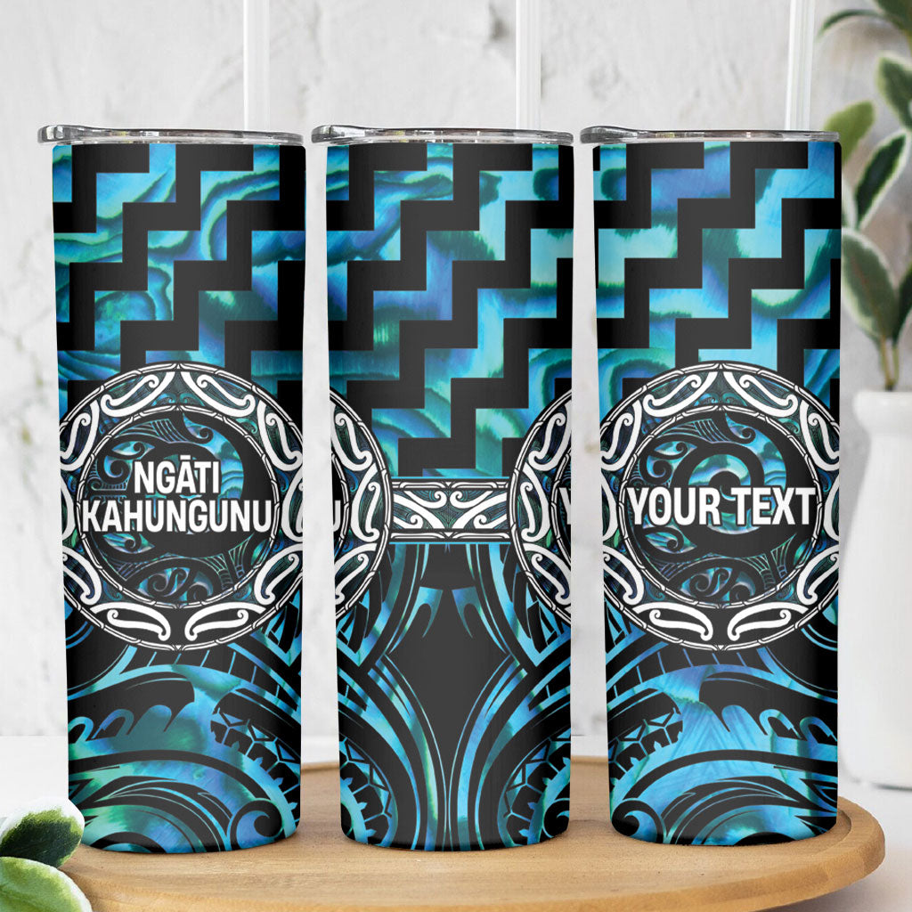 Aotearoa Ngati Kahungunu Personalised Skinny Tumbler Maori Iwi Poutama Puhoro Tattoo LT14 - Polynesian Pride
