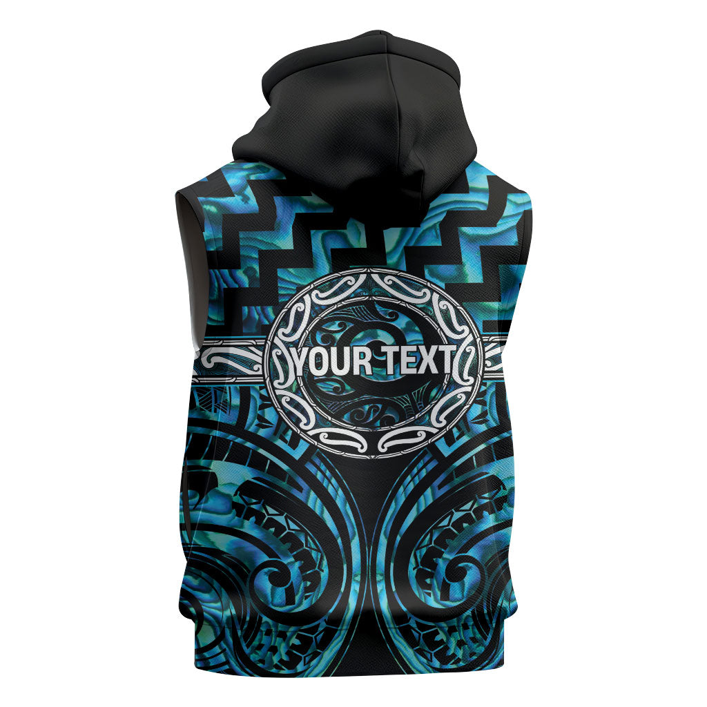 Aotearoa Ngati Kahungunu Personalised Sleeveless Zip Hoodie Maori Iwi Poutama Puhoro Tattoo LT14 - Polynesian Pride
