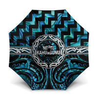 Aotearoa Ngati Kahungunu Umbrella Maori Iwi Poutama Puhoro Tattoo LT14 One Size Folded 11.42 inch Opened Diameter 37.4 inch Turquoise - Polynesian Pride