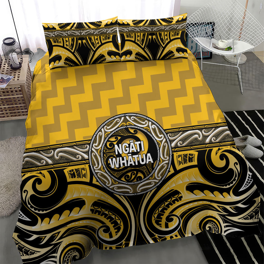 Aotearoa Ngati Whatua Bedding Set Maori Iwi Poutama Puhoro Tattoo LT14 - Polynesian Pride