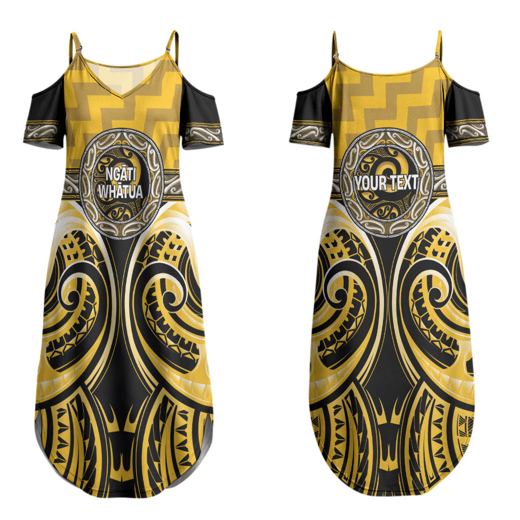 Aotearoa Ngati Whatua Personalised Couples Matching Summer Maxi Dress and Hawaiian Shirt Maori Iwi Poutama Puhoro Tattoo LT14 - Polynesian Pride