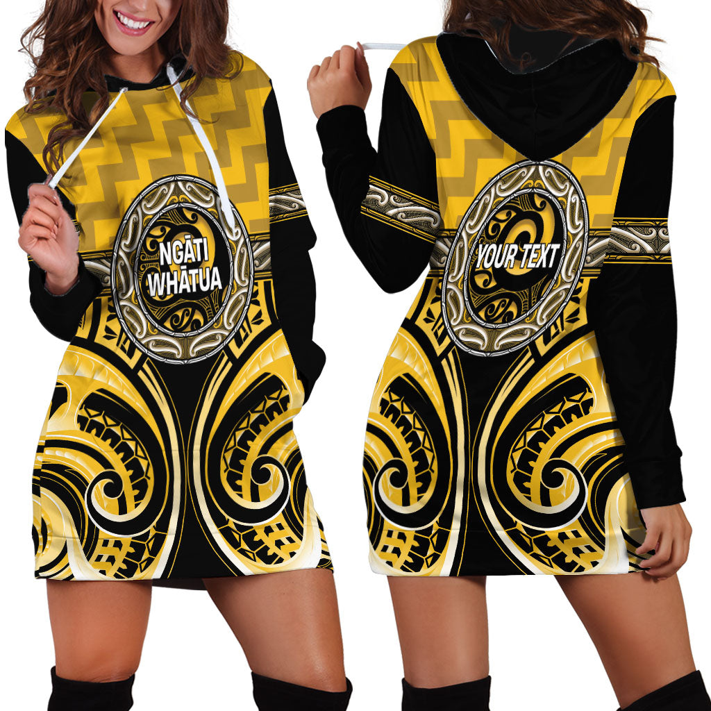 Aotearoa Ngati Whatua Personalised Hoodie Dress Maori Iwi Poutama Puhoro Tattoo LT14 - Polynesian Pride