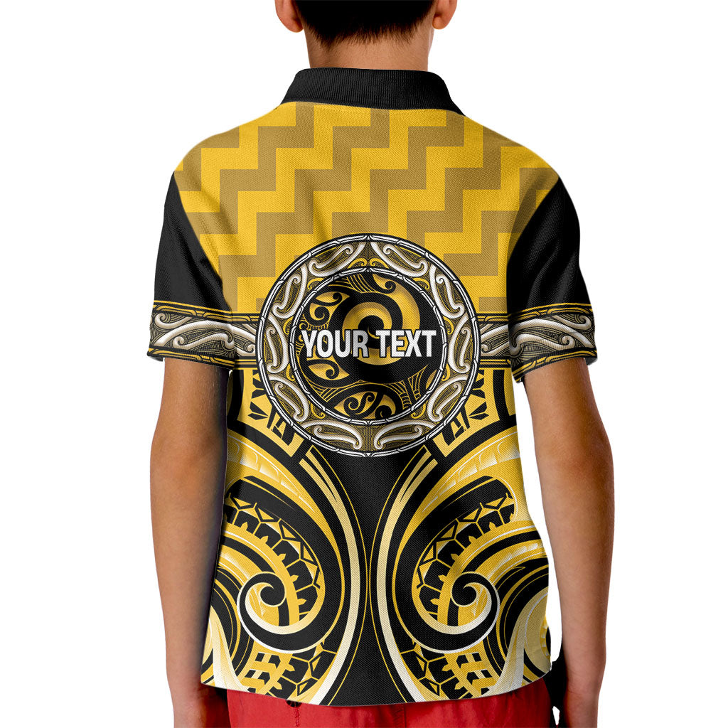 Aotearoa Ngati Whatua Personalised Kid Polo Shirt Maori Iwi Poutama Puhoro Tattoo LT14 - Polynesian Pride