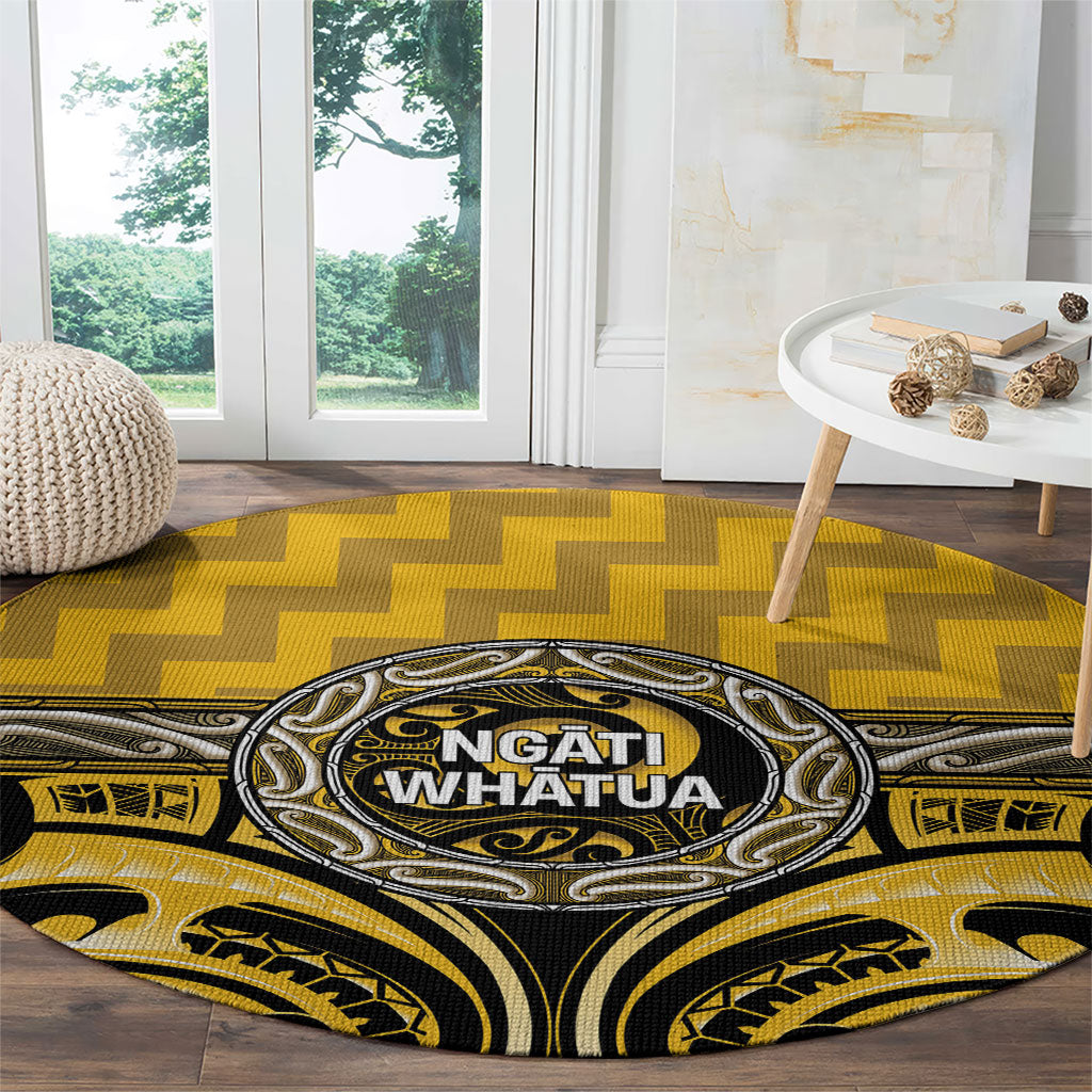 Aotearoa Ngati Whatua Round Carpet Maori Iwi Poutama Puhoro Tattoo LT14 - Polynesian Pride