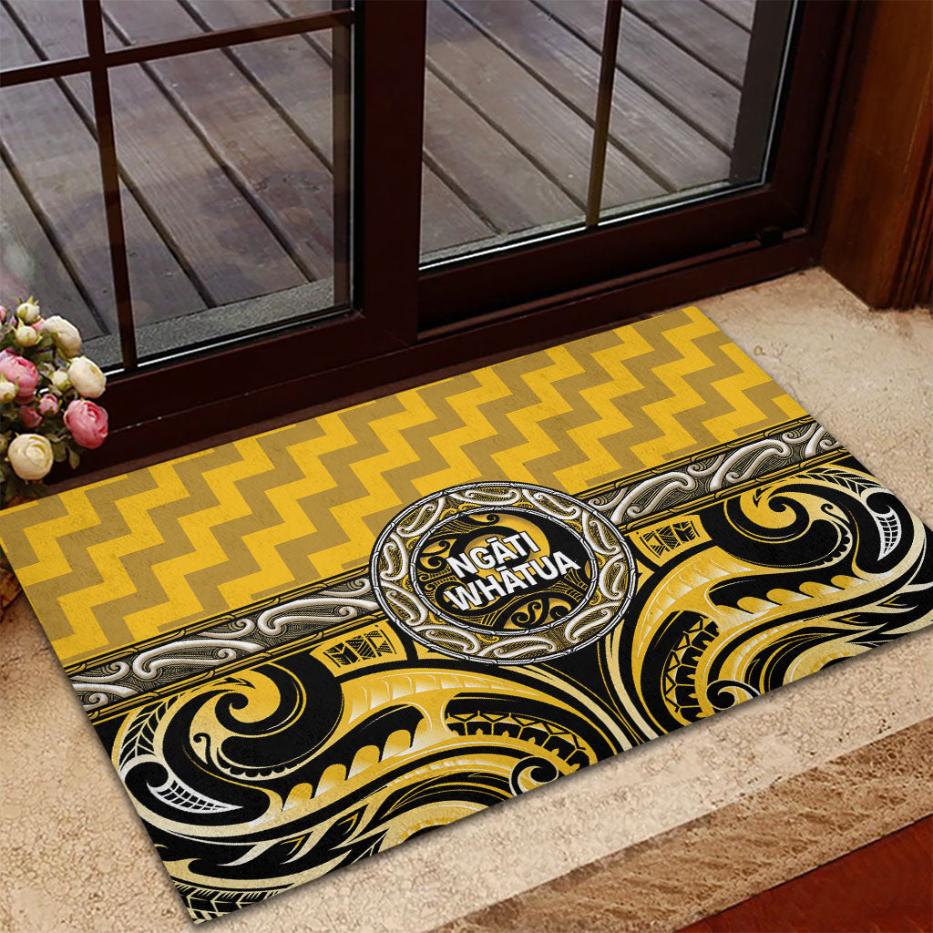 Aotearoa Ngati Whatua Rubber Doormat Maori Iwi Poutama Puhoro Tattoo LT14 - Polynesian Pride