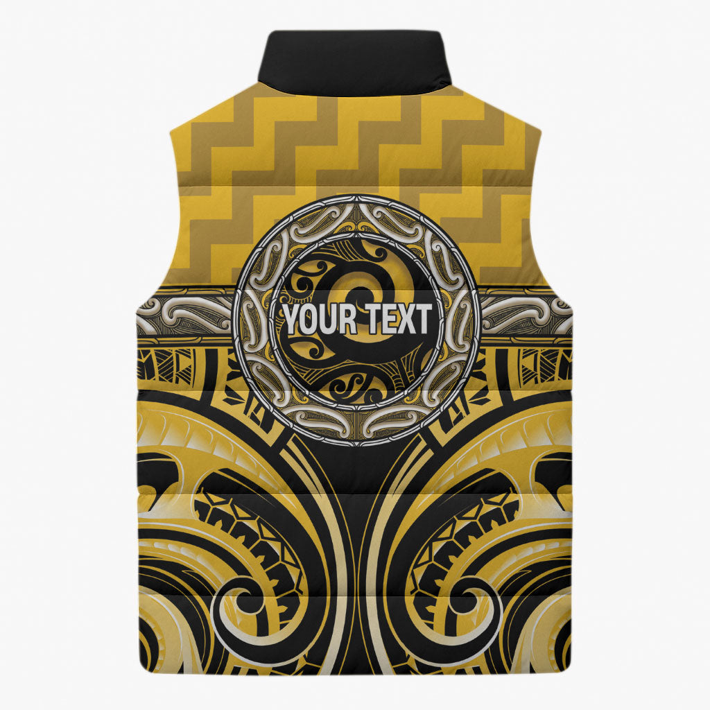 Aotearoa Ngati Whatua Personalised Sleeveless Puffer Jacket Maori Iwi Poutama Puhoro Tattoo LT14 - Polynesian Pride