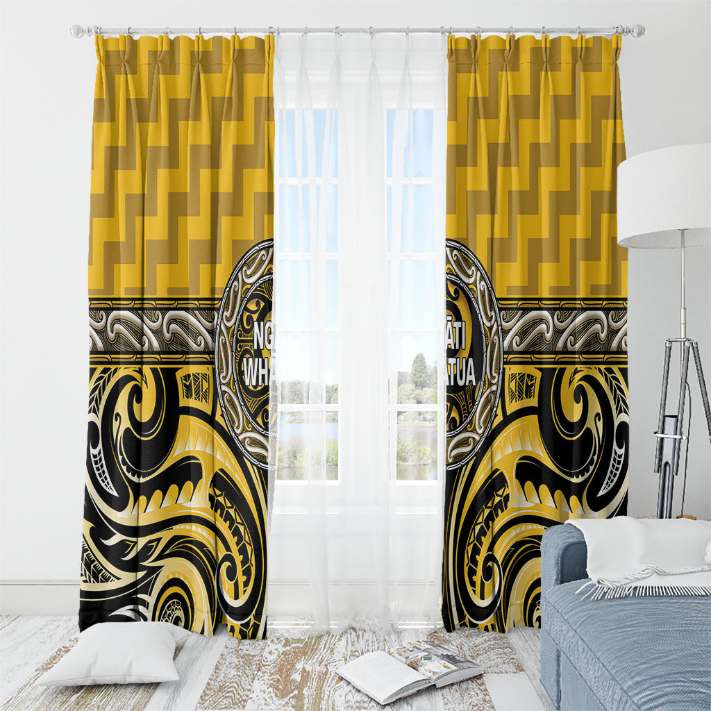 Aotearoa Ngati Whatua Window Curtain Maori Iwi Poutama Puhoro Tattoo LT14 - Polynesian Pride