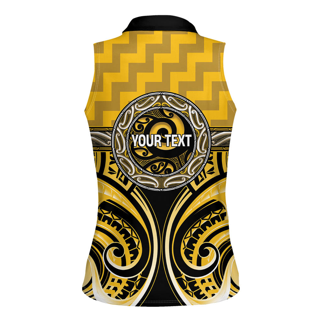 Aotearoa Ngati Whatua Personalised Women Sleeveless Polo Shirt Maori Iwi Poutama Puhoro Tattoo LT14 - Polynesian Pride