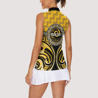 Aotearoa Ngati Whatua Personalised Women Sleeveless Polo Shirt Maori Iwi Poutama Puhoro Tattoo LT14 - Polynesian Pride
