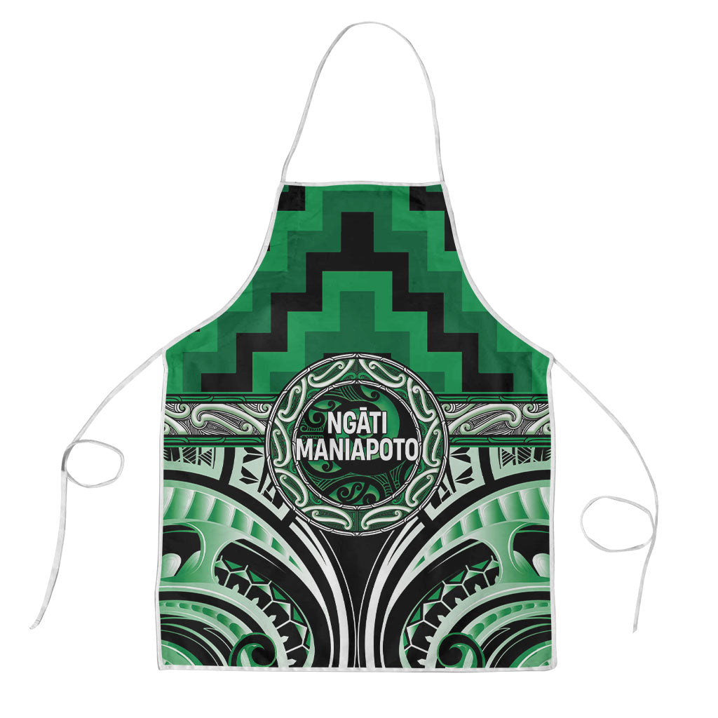 Aotearoa Ngati Maniapoto Apron Maori Iwi Poutama Puhoro Tattoo LT14 Green - Polynesian Pride