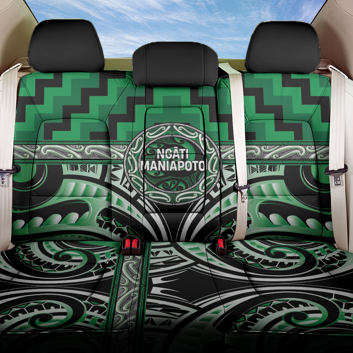 Aotearoa Ngati Maniapoto Back Car Seat Cover Maori Iwi Poutama Puhoro Tattoo
