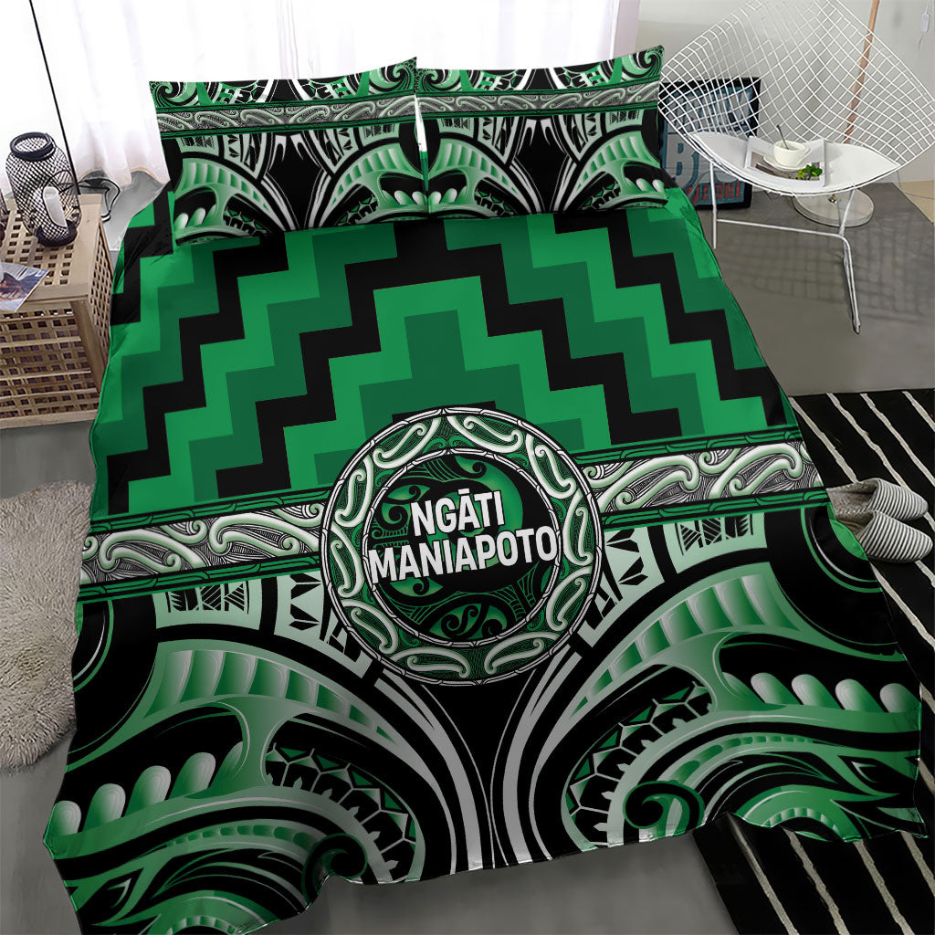 Aotearoa Ngati Maniapoto Bedding Set Maori Iwi Poutama Puhoro Tattoo LT14 - Polynesian Pride