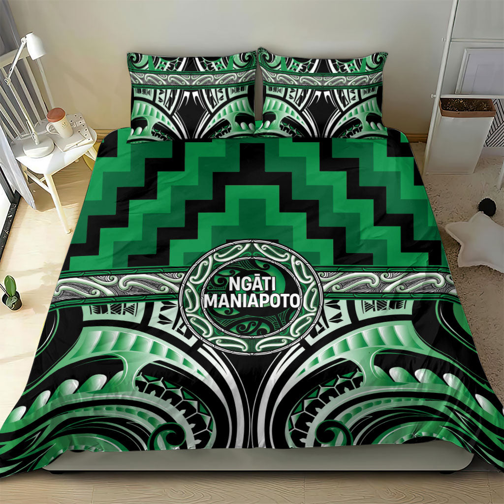 Aotearoa Ngati Maniapoto Bedding Set Maori Iwi Poutama Puhoro Tattoo LT14 - Polynesian Pride