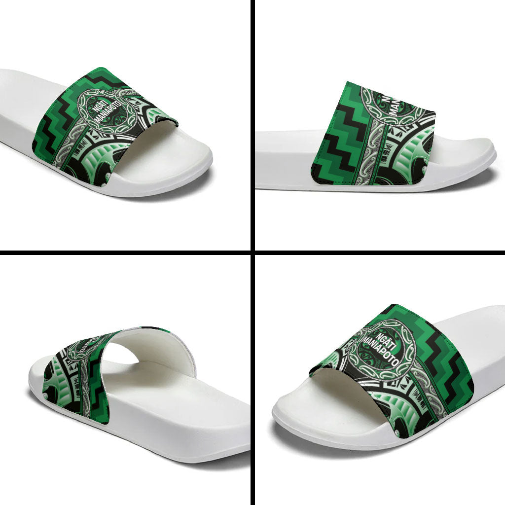 Aotearoa Ngati Maniapoto Slide Sandals Maori Iwi Poutama Puhoro Tattoo LT14 - Polynesian Pride