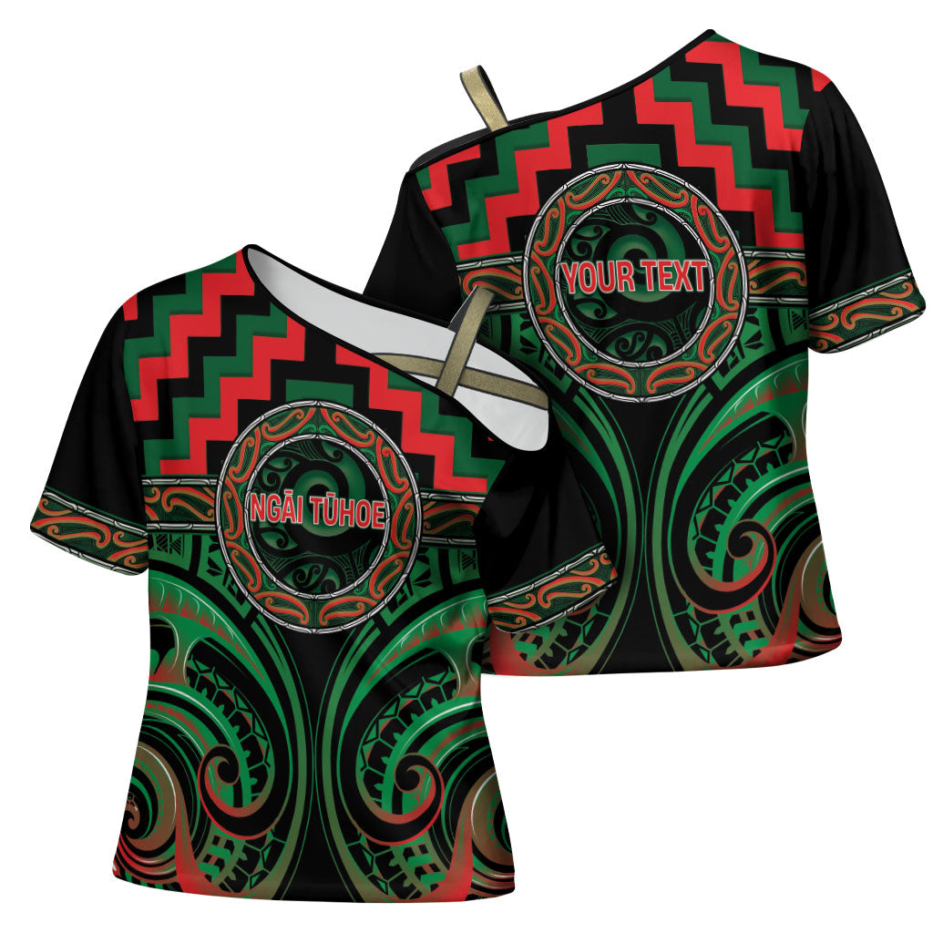 Aotearoa Ngai Tuhoe Personalised Cross Shoulder Shirt Maori Iwi Poutama Puhoro Tattoo LT14 - Polynesian Pride