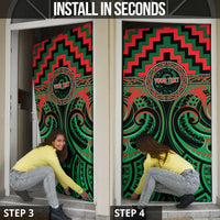 Aotearoa Ngai Tuhoe Personalised Door Cover Maori Iwi Poutama Puhoro Tattoo LT14 - Polynesian Pride