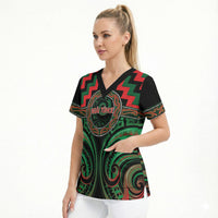 Aotearoa Ngai Tuhoe Personalised Scrub Top Maori Iwi Poutama Puhoro Tattoo LT14 - Polynesian Pride