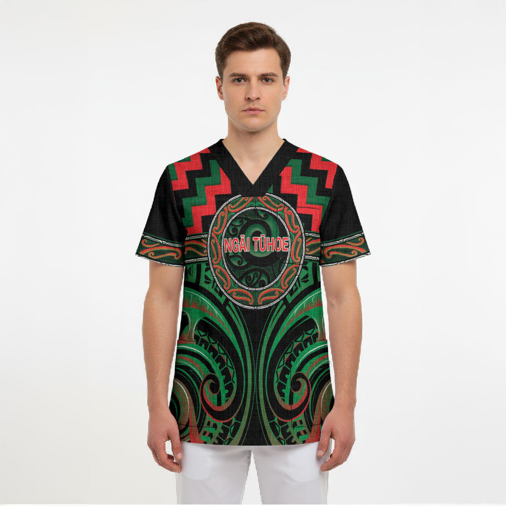 Aotearoa Ngai Tuhoe Personalised Scrub Top Maori Iwi Poutama Puhoro Tattoo LT14 - Polynesian Pride