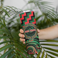 Aotearoa Ngai Tuhoe Personalised Skinny Tumbler Maori Iwi Poutama Puhoro Tattoo LT14 - Polynesian Pride