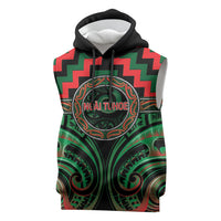 Aotearoa Ngai Tuhoe Personalised Sleeveless Hoodie Maori Iwi Poutama Puhoro Tattoo LT14 Green - Polynesian Pride