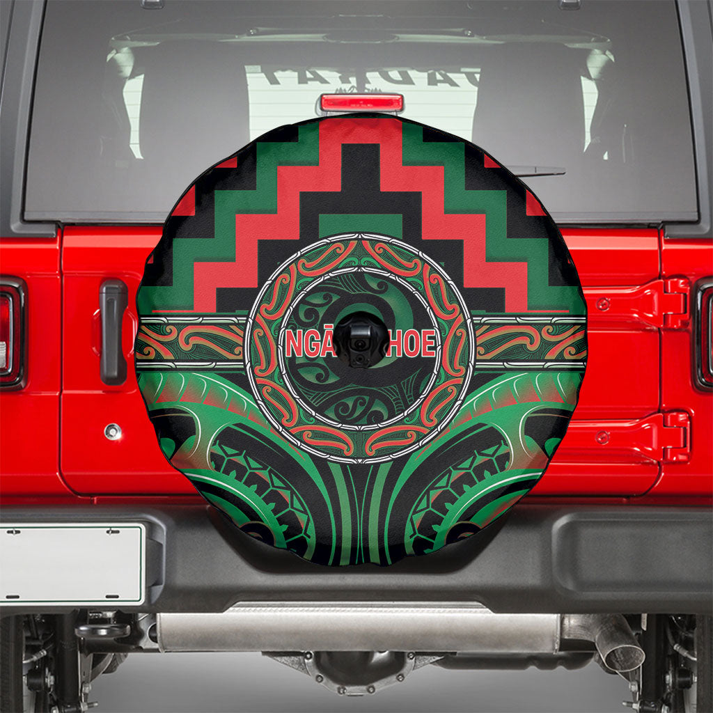 Aotearoa Ngai Tuhoe Spare Tire Cover Maori Iwi Poutama Puhoro Tattoo LT14 - Polynesian Pride