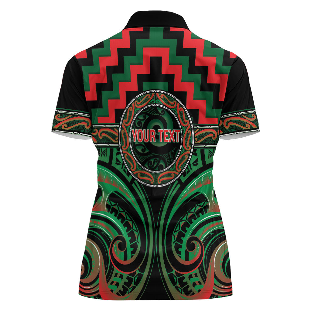 Aotearoa Ngai Tuhoe Personalised Women Polo Shirt Maori Iwi Poutama Puhoro Tattoo LT14 - Polynesian Pride