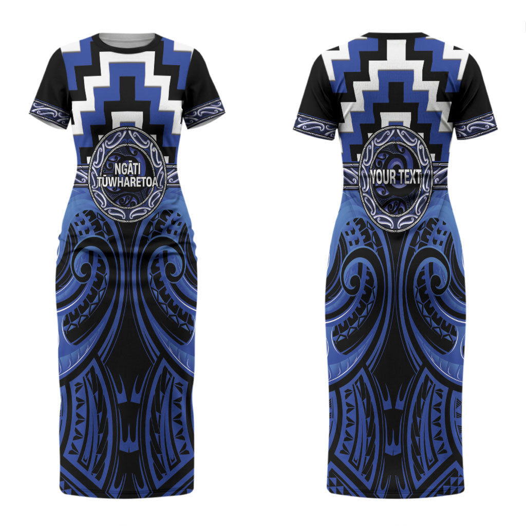 Aotearoa Ngati Tuwharetoa Personalised Couples Matching Short Sleeve Bodycon Dress and Hawaiian Shirt Maori Iwi Poutama Puhoro Tattoo LT14 - Polynesian Pride