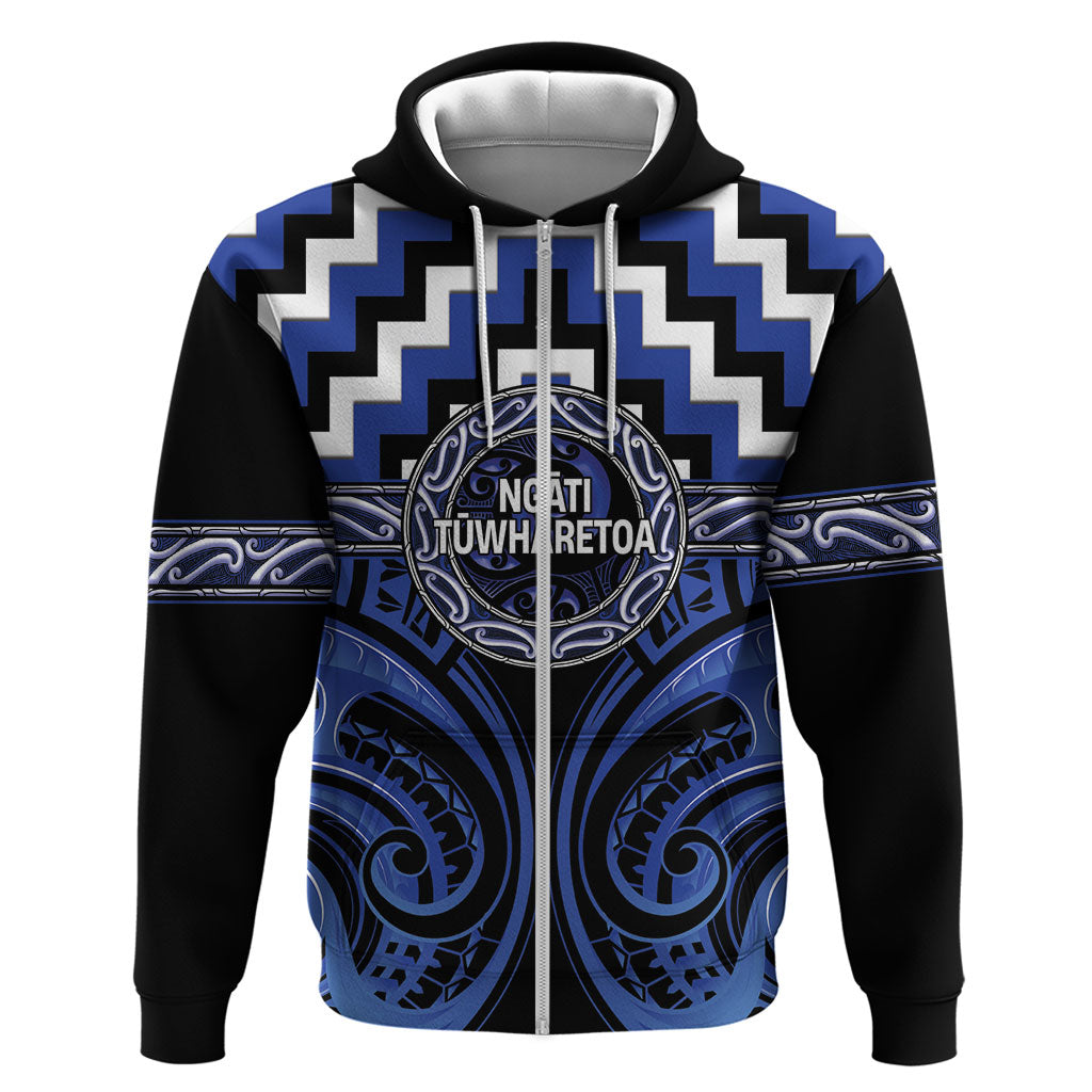 Aotearoa Ngati Tuwharetoa Personalised Hoodie Maori Iwi Poutama Puhoro Tattoo