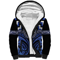 Aotearoa Ngati Tuwharetoa Personalised Sherpa Hoodie Maori Iwi Poutama Puhoro Tattoo LT14 Unisex Blue - Polynesian Pride
