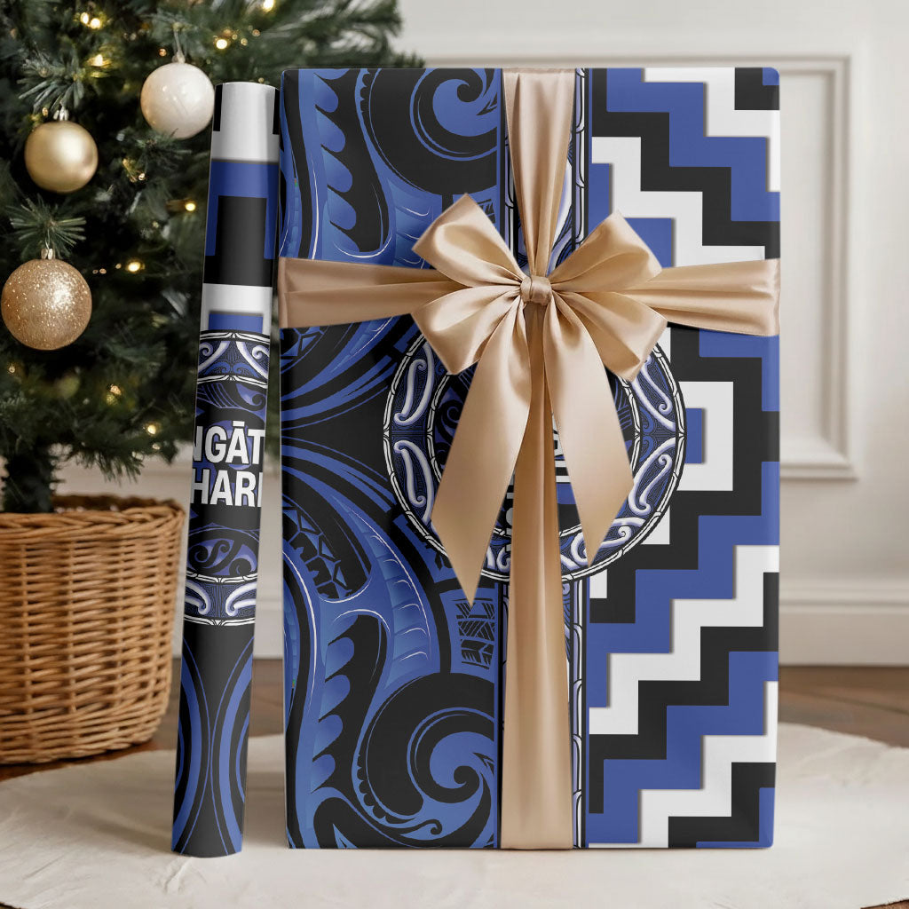 Aotearoa Ngati Tuwharetoa Wrapping Paper Maori Iwi Poutama Puhoro Tattoo LT14 - Polynesian Pride