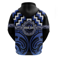 Aotearoa Ngati Tuwharetoa Personalised Zip Hoodie Maori Iwi Poutama Puhoro Tattoo LT14 - Polynesian Pride