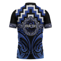 Aotearoa Ngati Tuwharetoa Personalised Zipper Polo Shirt Maori Iwi Poutama Puhoro Tattoo LT14 - Polynesian Pride