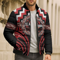 Aotearoa Te Arawa Personalised Bomber Puffer Jacket Maori Iwi Poutama Puhoro Tattoo LT14 - Polynesian Pride