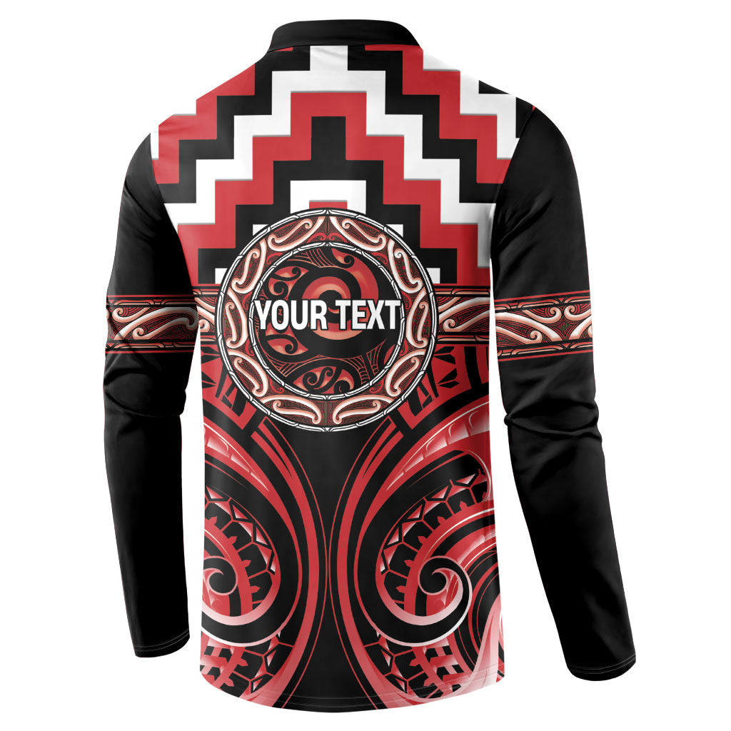 Aotearoa Te Arawa Personalised Button Sweatshirt Maori Iwi Poutama Puhoro Tattoo LT14 - Polynesian Pride