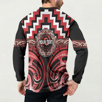 Aotearoa Te Arawa Personalised Button Sweatshirt Maori Iwi Poutama Puhoro Tattoo LT14 - Polynesian Pride