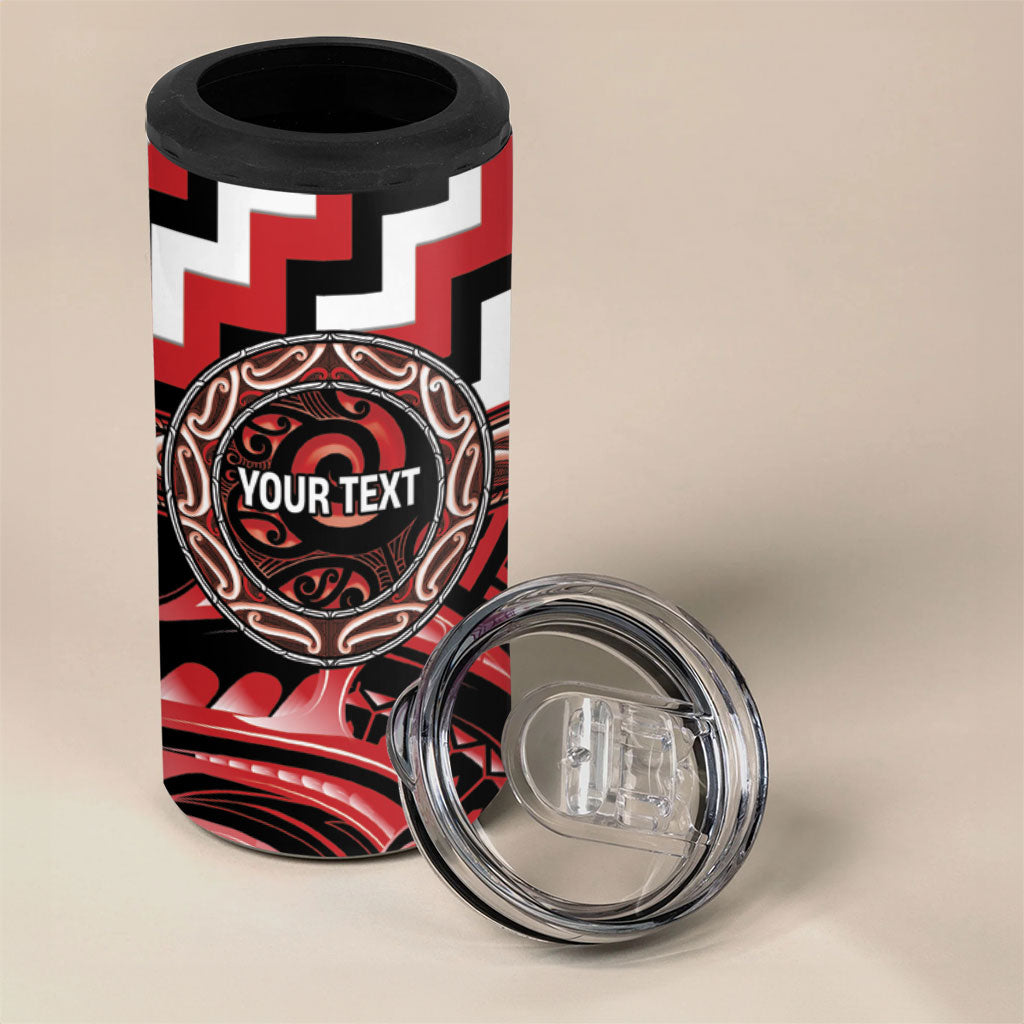 Aotearoa Te Arawa Personalised 4 in 1 Can Cooler Tumbler Maori Iwi Poutama Puhoro Tattoo LT14 - Polynesian Pride