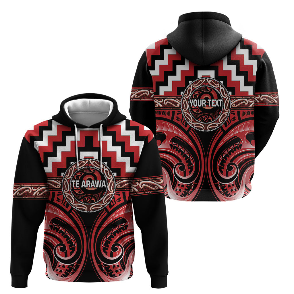 Aotearoa Te Arawa Personalised Hoodie Maori Iwi Poutama Puhoro Tattoo