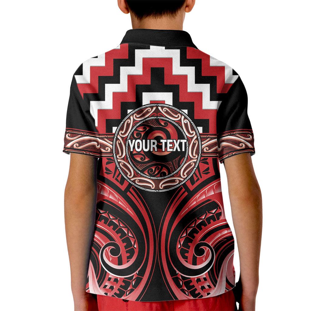 Aotearoa Te Arawa Personalised Kid Polo Shirt Maori Iwi Poutama Puhoro Tattoo LT14 - Polynesian Pride