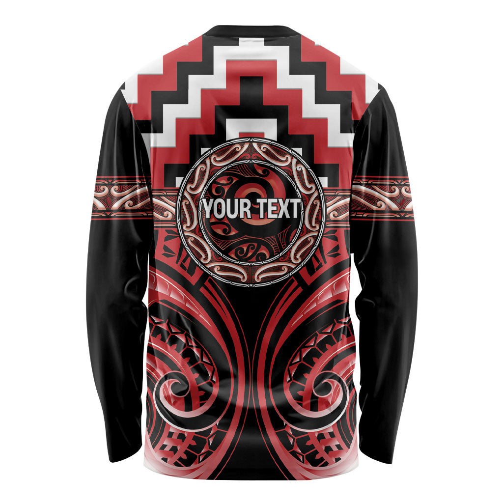 Aotearoa Te Arawa Personalised Long Sleeve Shirt Maori Iwi Poutama Puhoro Tattoo LT14 - Polynesian Pride
