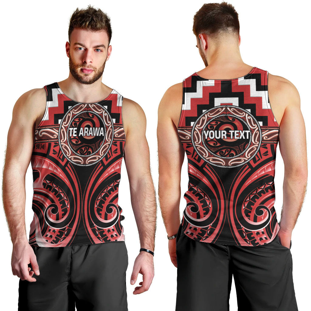 Aotearoa Te Arawa Personalised Men Tank Top Maori Iwi Poutama Puhoro Tattoo LT14 - Polynesian Pride