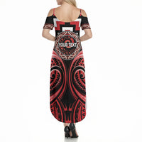 Aotearoa Te Arawa Personalised Summer Maxi Dress Maori Iwi Poutama Puhoro Tattoo LT14 - Polynesian Pride