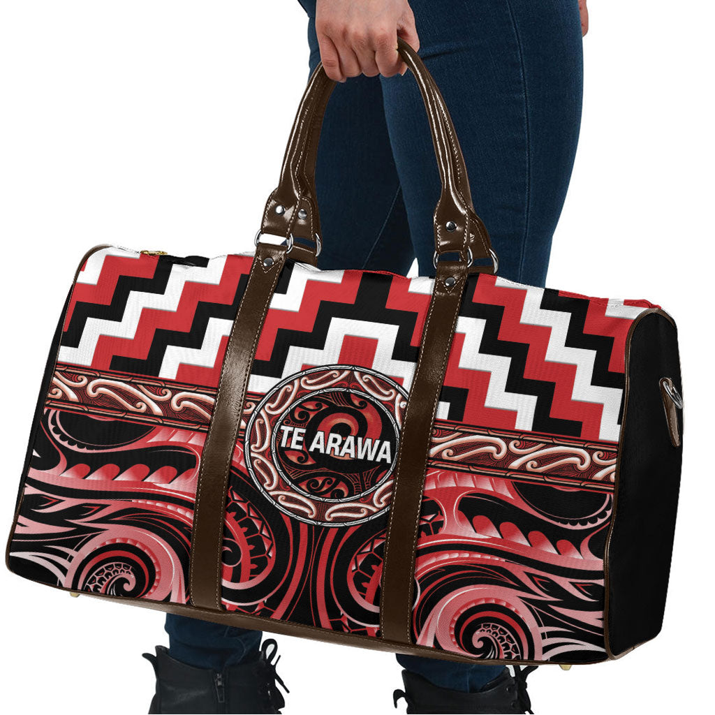 Aotearoa Te Arawa Travel Bag Maori Iwi Poutama Puhoro Tattoo LT14 - Polynesian Pride