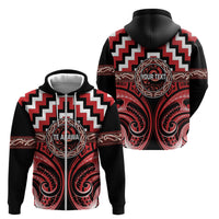 Aotearoa Te Arawa Personalised Zip Hoodie Maori Iwi Poutama Puhoro Tattoo LT14 - Polynesian Pride