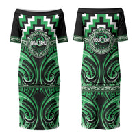 Aotearoa Ngai Tahu Personalised Couples Matching Puletasi and Hawaiian Shirt Maori Iwi Poutama Puhoro Tattoo LT14 - Polynesian Pride
