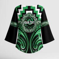 Aotearoa Ngai Tahu Personalised Kimono Sleeve Blouse Maori Iwi Poutama Puhoro Tattoo LT14 - Polynesian Pride